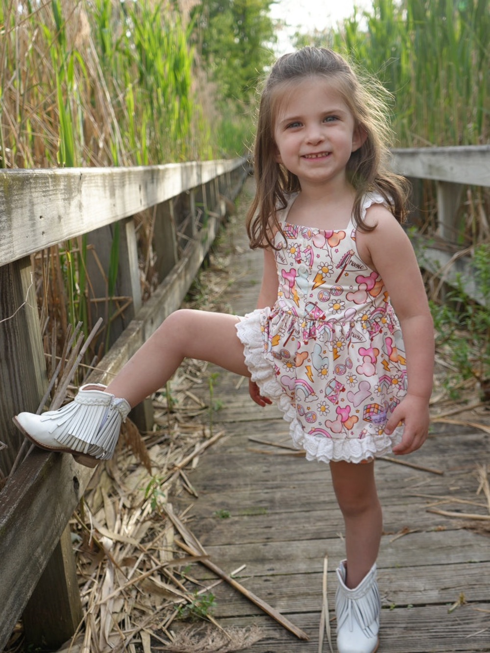 Liv + Stella Girls Floral & Heart Magical Ruffle Mini Dress 6